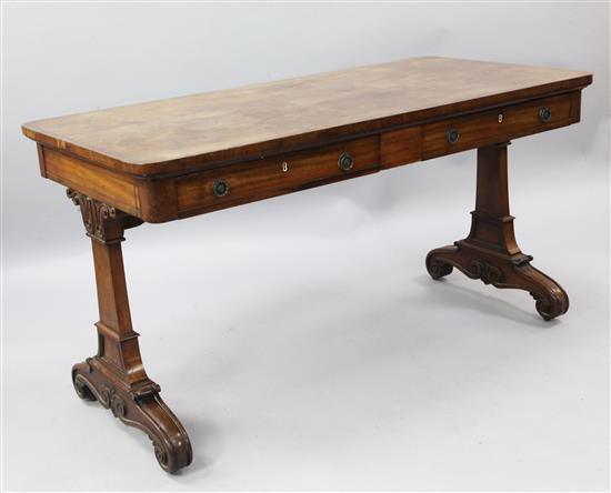 A William IV mahogany library table, W.4ft 6in. D.2ft 3in. H.2ft 5in.